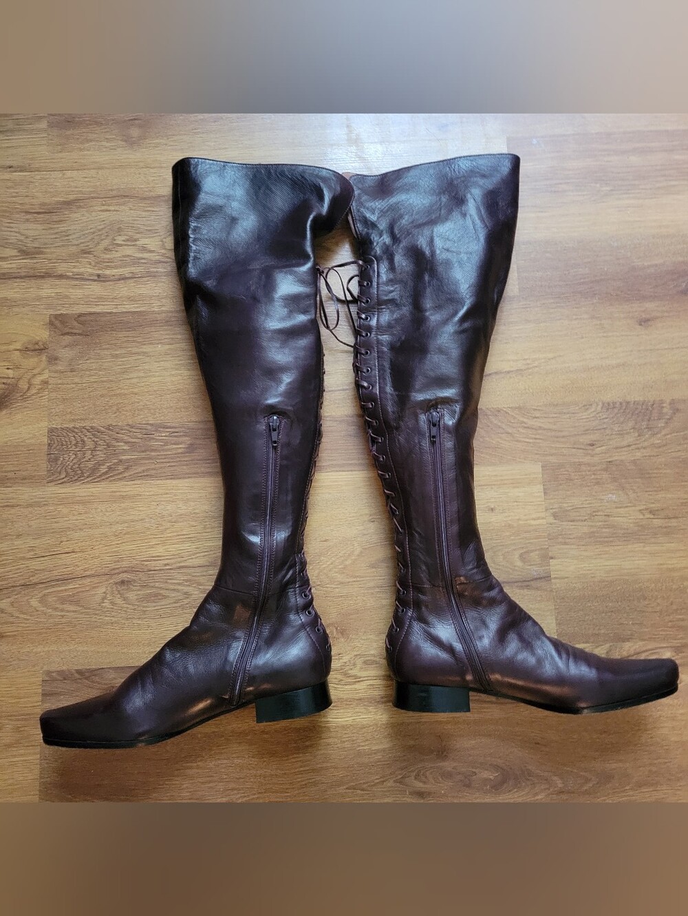 Alaïa Paris Over-the-Knee Lace-Up Riding Boots - Dark Brown